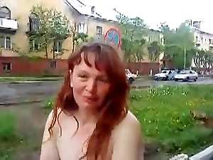 Sensual russian experienced nude in the streets